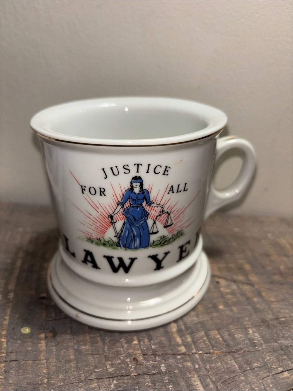 Vintage LAWYER  'Justice For All' Mug